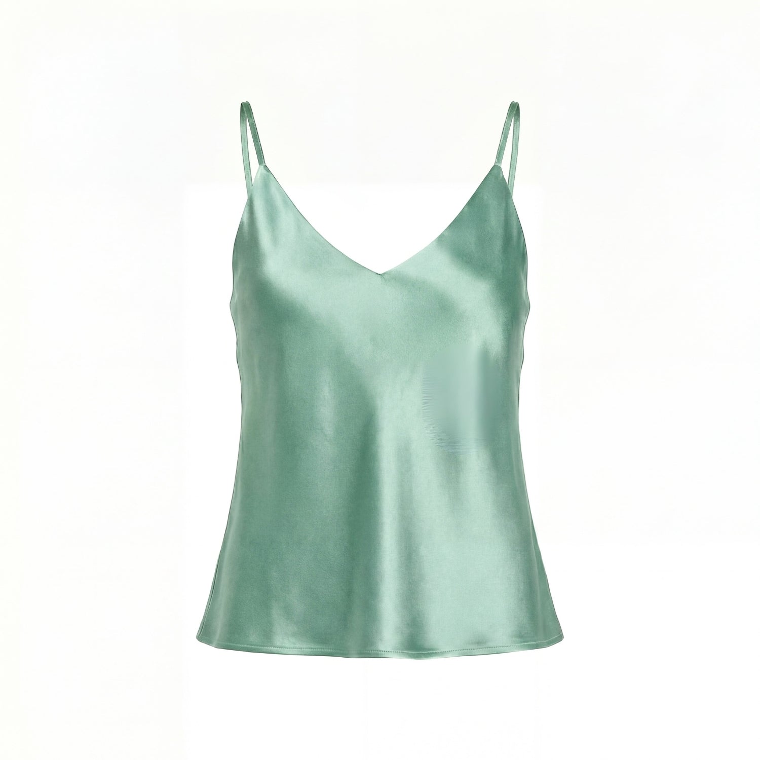 Tropicana Green - 100% Silk Charmeuse Cami Top - Elise Seren