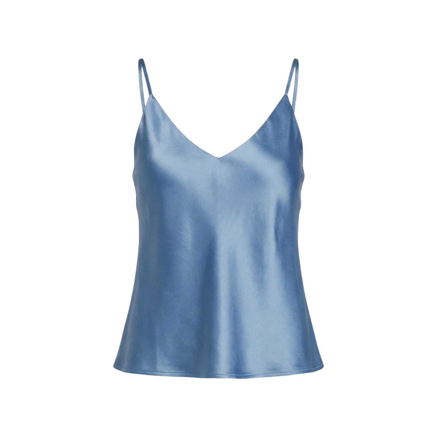 Azure Blue - 100% Silk Charmeuse Cami Top - Elise Seren – ELISE SEREN