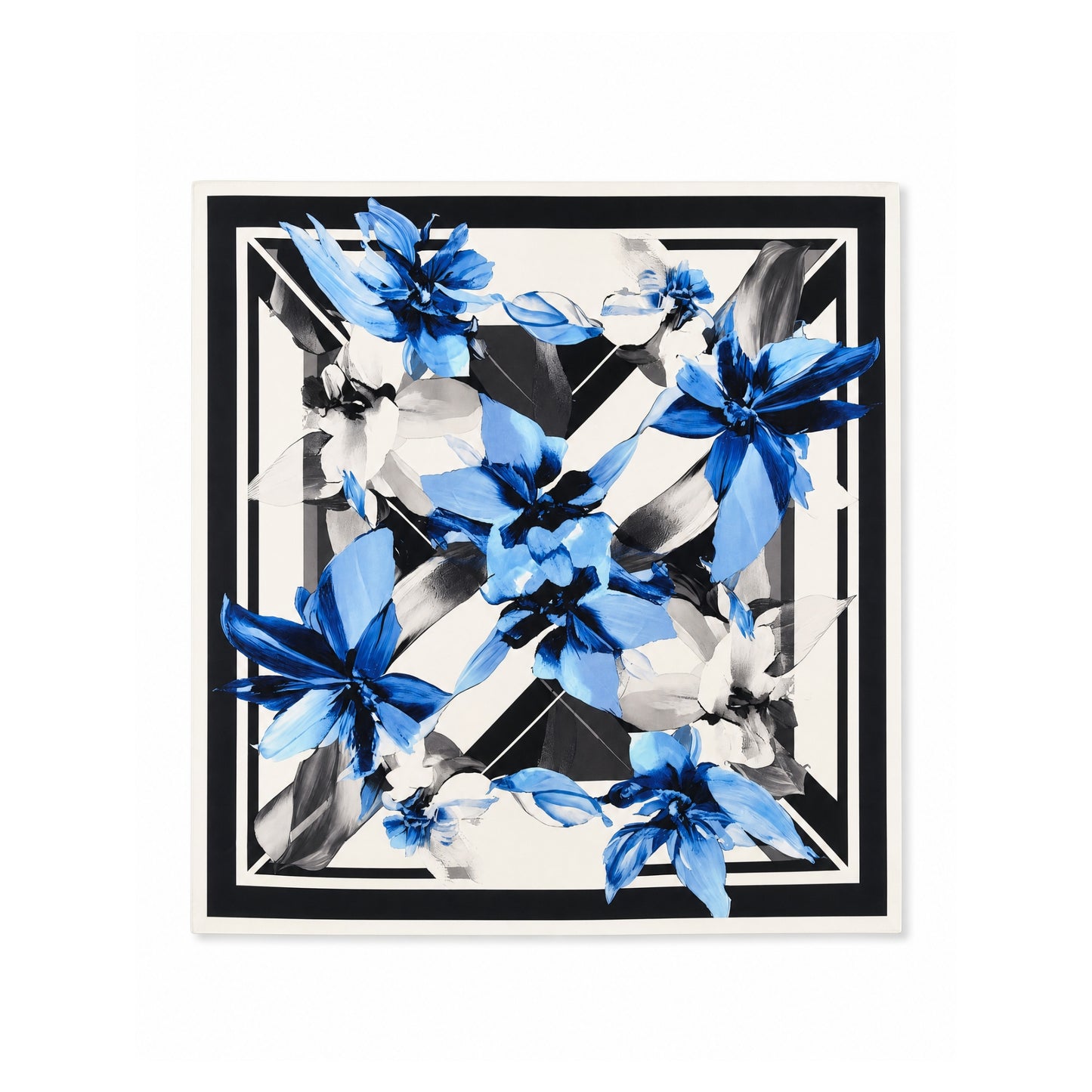 Azure Silk Twill Scarf