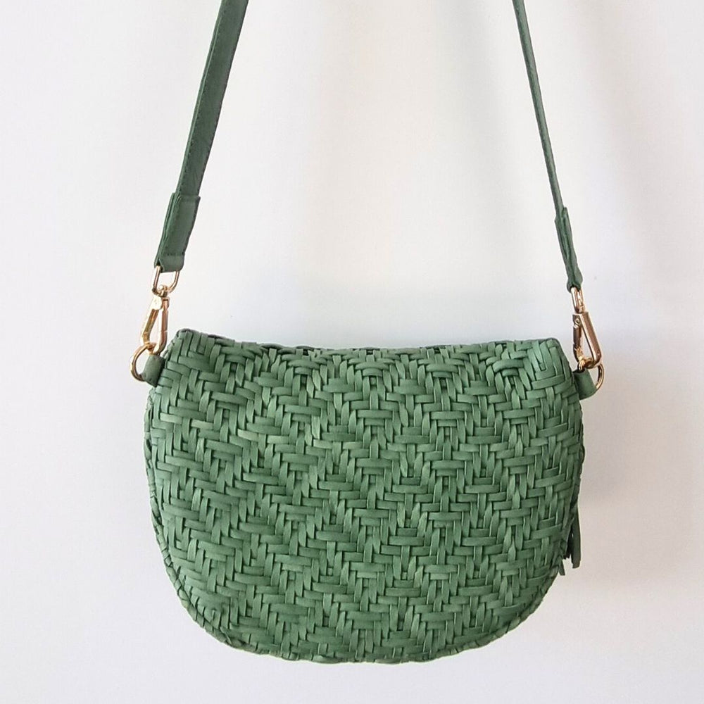 
                  
                    Green Leather Cross-body Bag
                  
                
